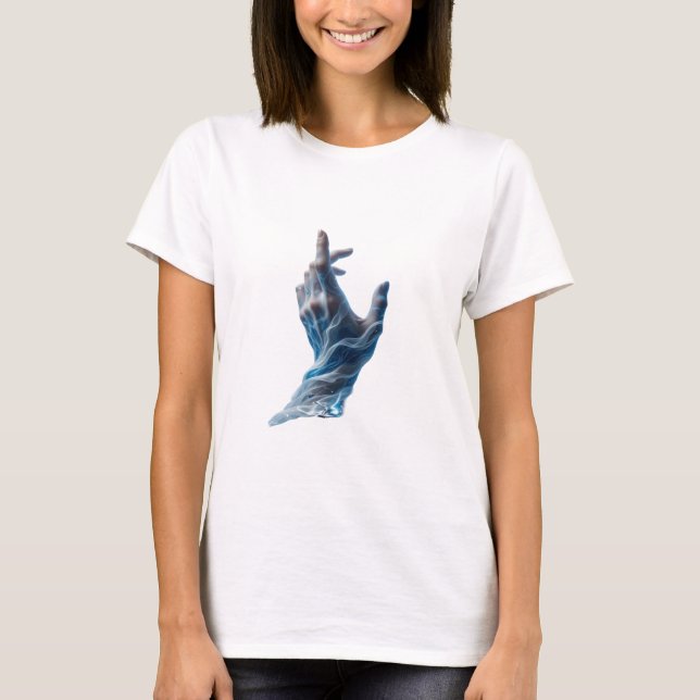 Eye-Catching Silver WATER MAGIC Slogan Design T-Shirt (Front)