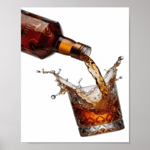 Eye-Catching Silver WHISKY Poster