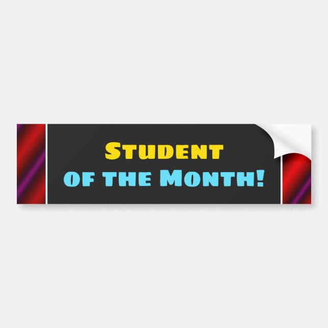 Eye-Catching "Student of the Month!" Sticker (Front)