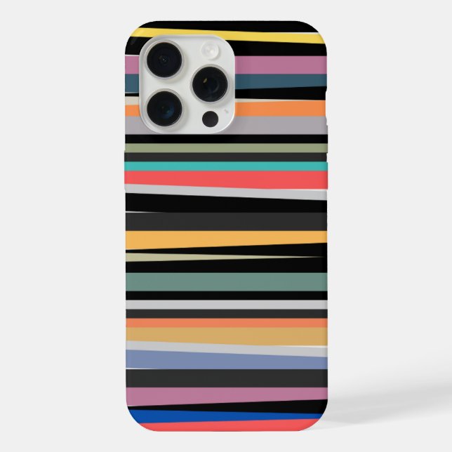 Eye-catching With Bright And Happy Stripes Design iPhone Case (Back)