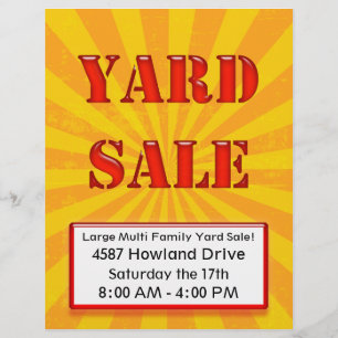 Eye Catching Yard Sale Flyer