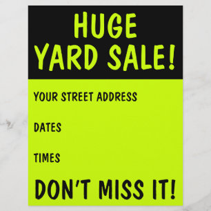 Eye-Catching Yard Sale Flyers