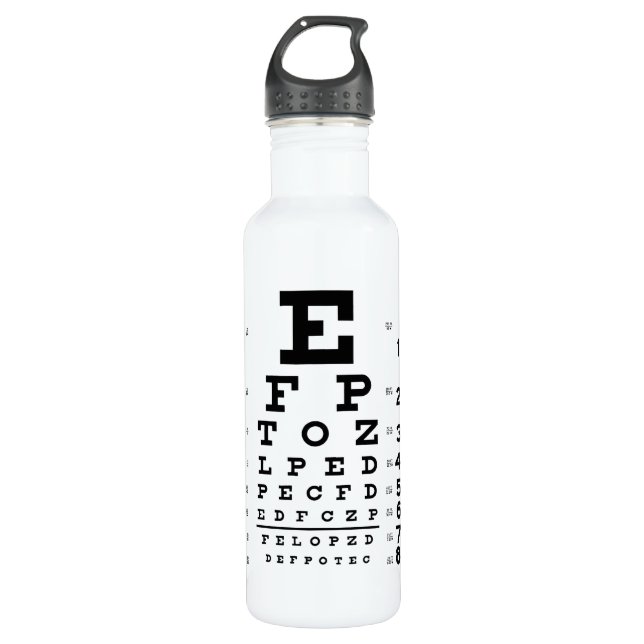 Eye Chart 710 Ml Water Bottle (Front)