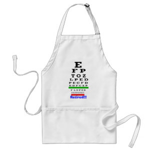 Eye Chart Apron Retirement Gift