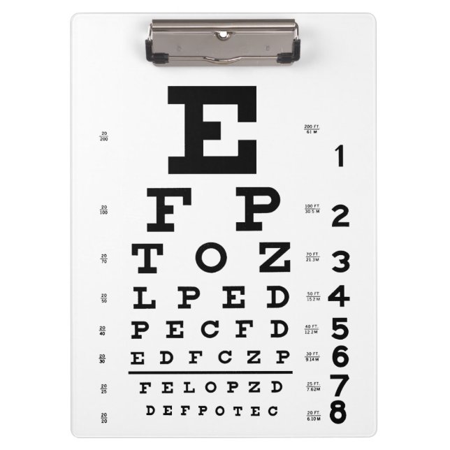 Eye Chart Clipboard (Front)