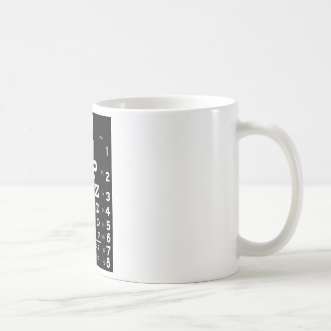 Eye Chart Coffee Mug (Right)