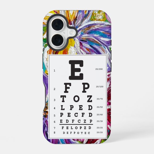 Eye Chart for iPhone Optical 16 Case (Back)
