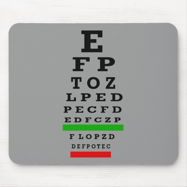 EYE CHART Gifts Mouse Mat (Front)
