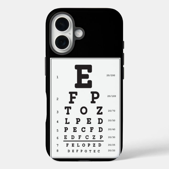 Eye Chart iPhone case (Back)