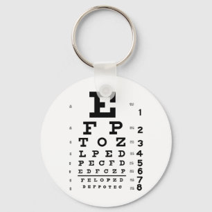 Eye Chart Key Ring