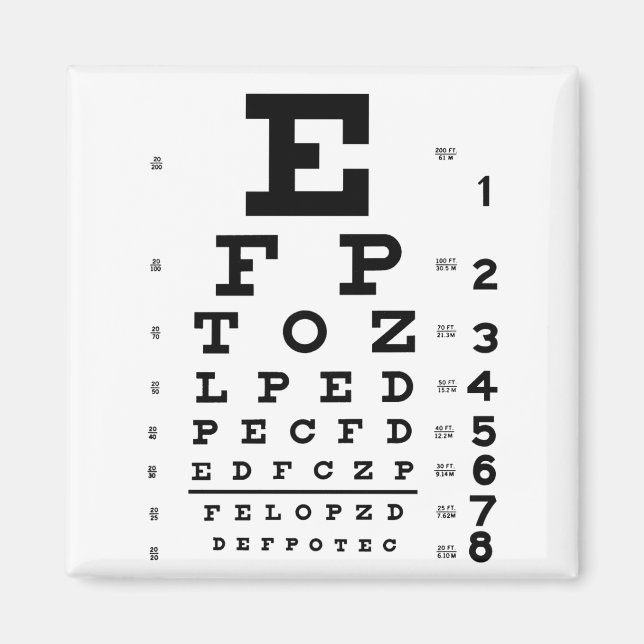 Eye Chart Magnet (Front)