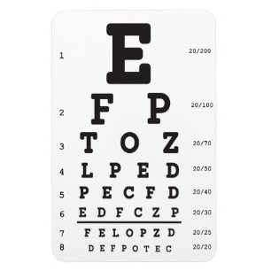Eye Chart Magnet optometry optical