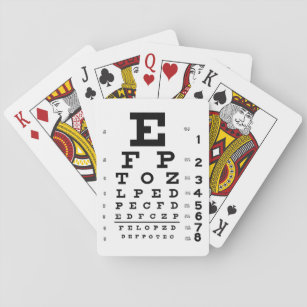 Eye Chart Optometrist Playing Cards