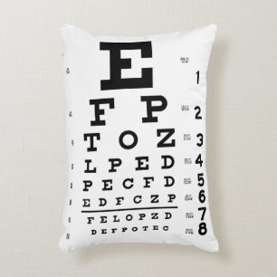 Eye Chart Optometrist T-shirt Pillow