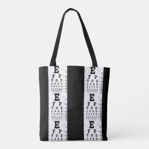 Eye Chart Optometrist Tote Bag