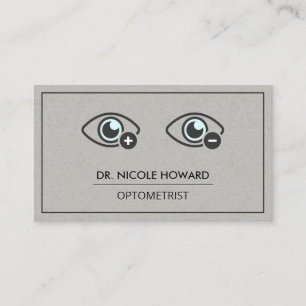 Eye Chart Phoropter Equipment Business Card