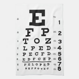 Eye Chart Tea Towel