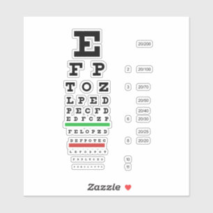 Eye Chart-Themed Optometry Design Spiral