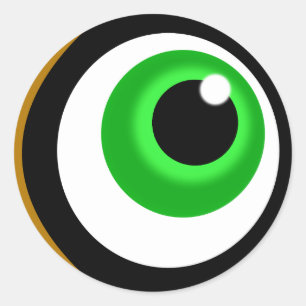 eye classic round sticker