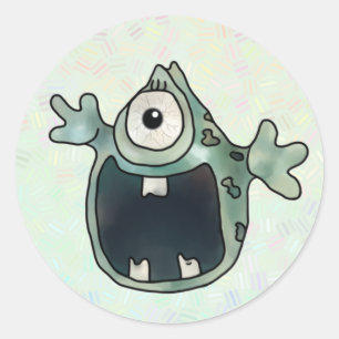 eye classic round sticker