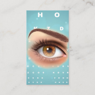 Eye Closeup   Vision Chart Business Card