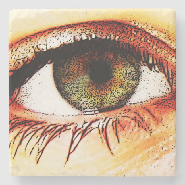 Eye coastercnm stone coaster (Front)