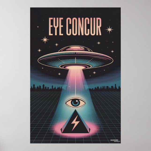 EYE CONCUR ALIEN PYRAMID POWER POSTER (Front)
