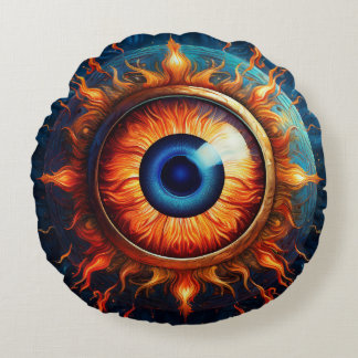 Eye conjin who sees everything round cushion