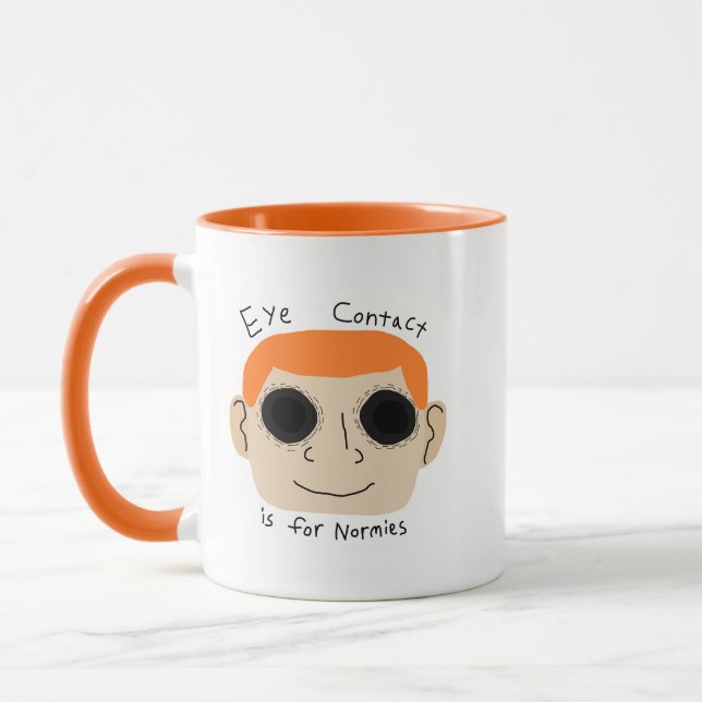 Eye Contact is for Normies Mug (Left)
