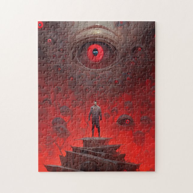 Eye Creatures Surreal Horror Art Jigsaw Puzzle (Vertical)