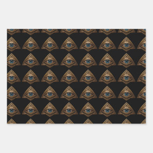 Eye cute funny beautiful wrapping paper sheet