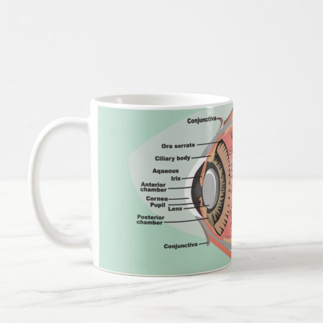 Eye Diagram for National Eye Care Month Coffee Mug (Left)