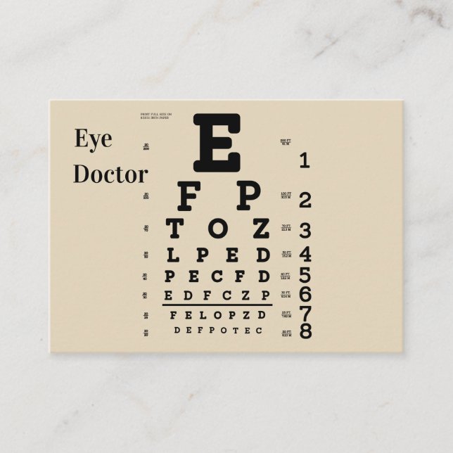 Eye Doctor Business Card (Front)