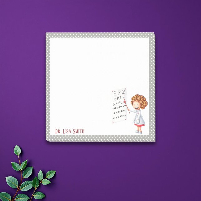 Eye doctor, nurse personalized post it notes (Creator Uploaded)