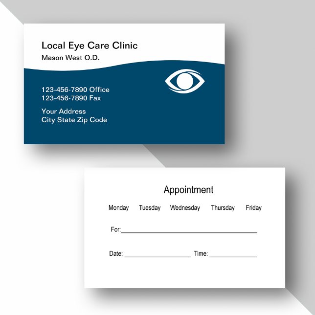 Eye Doctor Ophthalmologist Appointment Business Ca Business Card (Creator Uploaded)