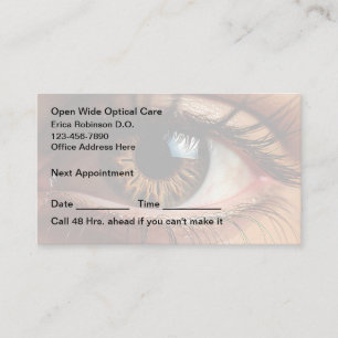 Eye Doctor Ophthalmologist Appointment Cards