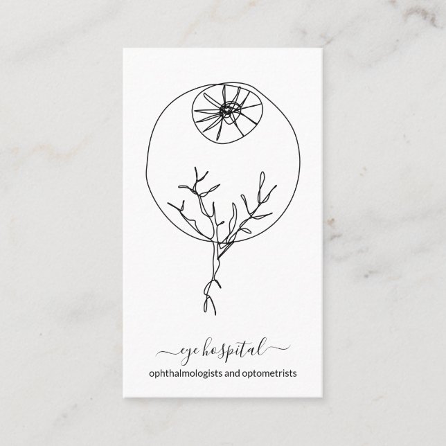 Eye doctor ophthalmologists and optometrists business card (Front)