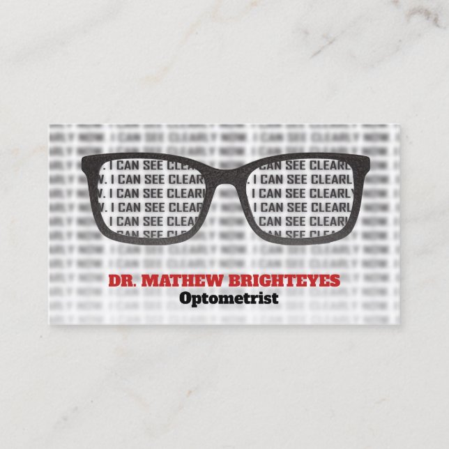 Eye Doctor Optometrist Business Card (Front)