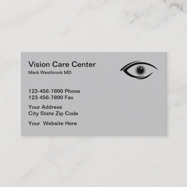 Eye Doctor Vision Care Business Card (Front)