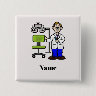 Eye Doctor with Exam Chair Name Button