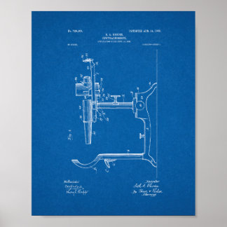 Eye Doctor's Ophthalmoscope Patent - Blueprint Poster