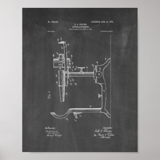 Eye Doctor's Ophthalmoscope Patent - Chalkboard Poster