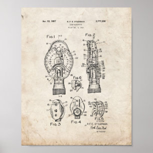 Eye Doctor's Ophthalmoscope Patent - Old Look Poster