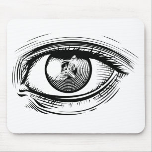 eye dragonfly mouse mat