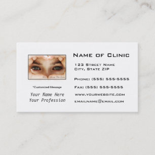 Eye Exam Appointment Reminder Heart Shaped Hands Card