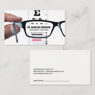 Eye Exam Chart   Prescription Glasses Appointment Card