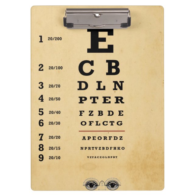 Eye Exam Clipboard (Front)