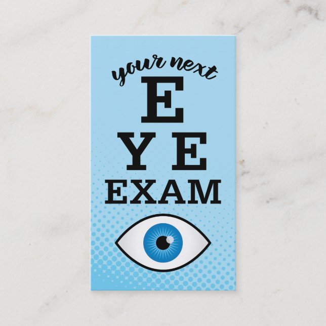 Eye Exam Reminder Appointment Card (Front)