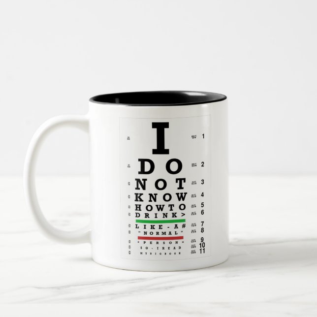 Eye Exam  - Sober Gifts Men Women Two-Tone Coffee Mug (Left)