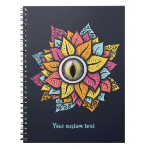 Eye Flower Spooky Colourful Weird Surreal Art Notebook